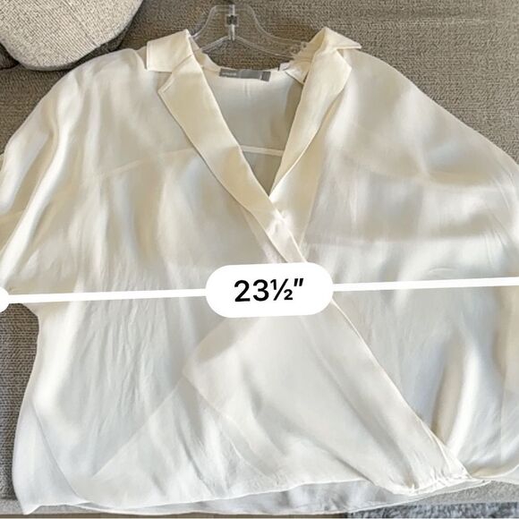 Vince Silk Blouse Ivory 2 NWOT - Picture 12 of 14
